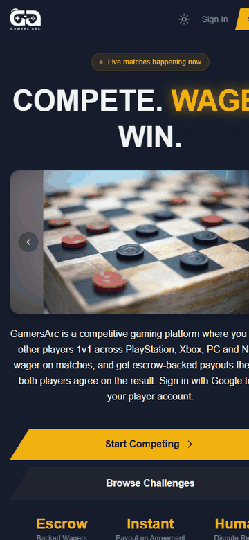 GamersArc on a phone